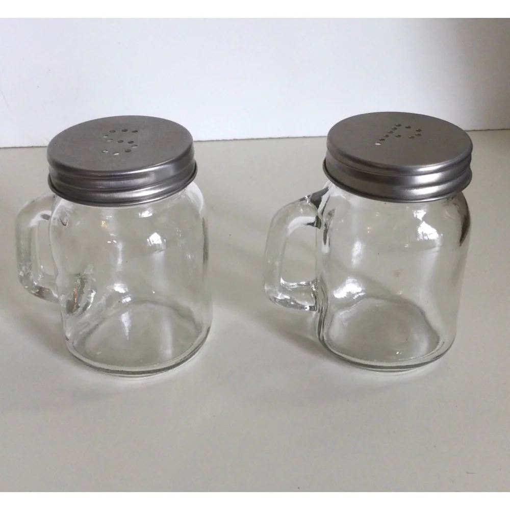 Vintage Salt‎ and Pepper Shakers Clear Glass